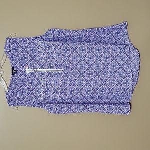 Emily d sleeveless top with zipper front, size XL